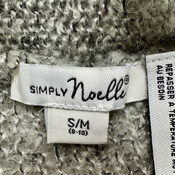 Simply Noelle Convertible Sweater Lightweight Open Knit Taupe Size M - Picture 10 of 16
